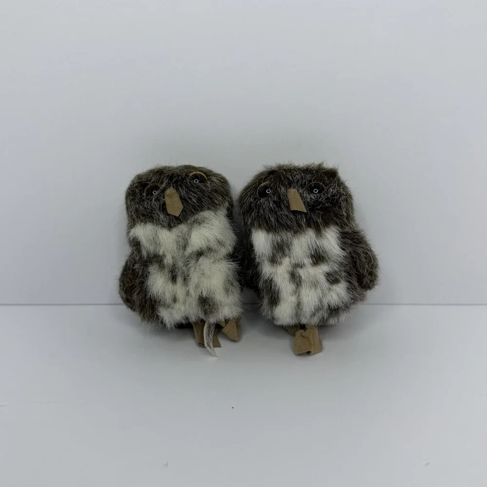 Folkmanis Mini Spotted Owl Finger Puppet Set Of 2